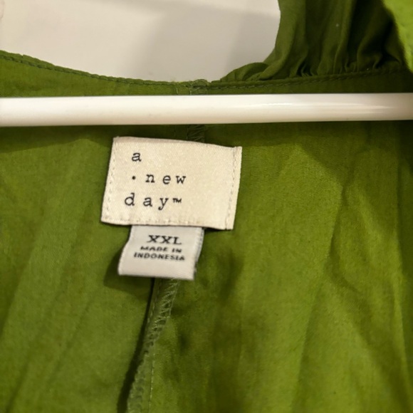 A New Day Green Ruffled Dress SZ XXL - Picture 4 of 4